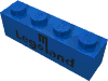 Набор LEGO Brick 1 x 4 with Black Legoland Logo Print, Голубой