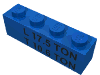 Набор LEGO Brick  1 x  4 with Black "L 17.5 TON" and "T 10.6 TON" Print, Голубой