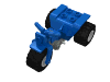 Набор LEGO Tricycle Complete Assembly with Dark Gray Chassis & White Wheels, Голубой