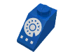 Набор LEGO Slope Brick 45 2 x 1 with White Rotary Dial Print, Голубой