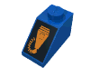 Набор LEGO Slope Brick 45  2 x  1 with Orange Microphone Print, Голубой