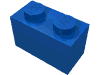 Набор LEGO Brick 1 x 2 without Bottom Tube, Голубой
