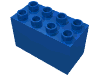 Набор LEGO Duplo, Brick 2 x 4 x 2, Голубой