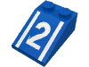 Набор LEGO Slope 33В° 3 x 2 with Number 2 Print, Голубой