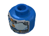 Набор LEGO Minifig Head with Large Blue Mask Print [Blocked Open Stud], Голубой