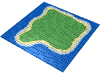 Набор LEGO Baseplate 32 x 32 with Paradisa Island Print, Голубой