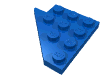 Набор LEGO Wedge Plate 4 x 4 Wing Right, Голубой