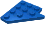 Набор LEGO Wedge Plate 4 x 4 Wing Left, Голубой