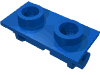 Набор LEGO Hinge Brick 1 x 2 Top Plate Thin, Голубой