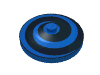 Набор LEGO Dish 4 x 4 Inverted [Radar] - Black Spiral Print [6496 / 6497], Голубой