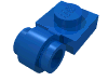 Набор LEGO Plate Special 1 x 1 with Clip Light [Thick Ring], Голубой