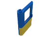 Набор LEGO Door 1 x 4 x 5 Train Left with Yellow Bottom Half Print, Голубой