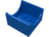 Набор LEGO Container - Box 4 x 4 x 2 Bottom with Semicircle Cut-out Ends, Голубой