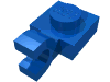 Набор LEGO Plate Special 1 x 1 with Clip Horizontal, Голубой