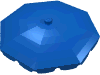 Belville Umbrella Top with Rounded Bottom Flaps