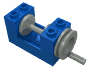 Набор LEGO String Reel Winch 2 x 4 x 2 (Light Gray Drum), Голубой
