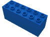 Набор LEGO Weight 2 x 6 x 2 with Bottom Openings and Center Seams on Ends, Голубой