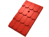 Fabuland Roof Support with Red Roof Slope with Chimney Hole
