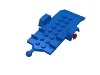 Набор LEGO Vehicle, Trailer Base 4 x 8 Bed with Red Wheels, Голубой