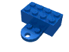 Brick Magnet 2 x 4 with Round Plate 2 x 2