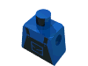 Набор LEGO Minifig Torso with Black Dungarees Print coveralls, overalls, pocket, Голубой