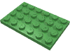 Набор LEGO Plate 4 x 6, Ярко-зеленый