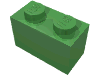 Набор LEGO Brick 1 x 2 without Bottom Tube, Ярко-зеленый