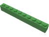 Набор LEGO Brick 1 x 10, Ярко-зеленый