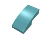 Набор LEGO Slope Curved 2 x 1 No Studs [1/2 Bow], Светло-бирюзовый