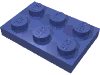 Набор LEGO Plate 2 x 3, Сиреневый