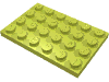 Набор LEGO Plate 4 x 6, Medium Lime