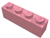 Набор LEGO Brick 1 x 4, Розовый