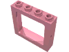 Набор LEGO Window 1 x 4 x 3 Train with All Studs Hollow, Розовый