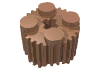 Набор LEGO Brick, Round 2 x 2 [Grill], Copper