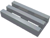 Набор LEGO Tile Special 1 x 2 Grille with Bottom Groove, Pearl Light Gray