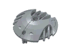 Набор LEGO Bionicle Weapon 5 x 5 Shield with 7 Fins, Pearl Light Gray