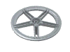 Набор LEGO Wheel Cover 5 Spoke with Centre Stud - 56mm D. [Fits 44772], Pearl Light Gray