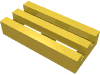 Набор LEGO Tile Special 1 x 2 Grille without Bottom Groove, Желтый