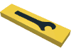 Набор LEGO Tile  1 x  4 with Black Wrench Print, Желтый