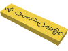 Набор LEGO Tile  1 x  4 with SW Black Naboo Symbols Print, Желтый