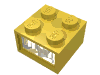 Набор LEGO Electric Lightbrick 2 x 2 Type 2 - 4.5V [Complete], Желтый