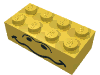 Набор LEGO Brick 2 x 4 with Wavy Mouth and Eyes Print, Желтый