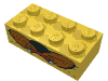 Набор LEGO Brick 2 x 4 with Snout, Fangs, and Whiskers Print, Желтый