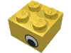 Набор LEGO Brick 2 x 2 with Eye with White Print on Two Sides, Offset, Желтый