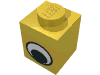 Набор LEGO Brick 1 x 1 with Simple Eye Black and White Print, Желтый
