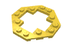 Набор LEGO Plate Special 6 x 6 Octagonal with Open Center, Желтый