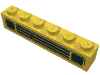Набор LEGO Brick 1 x 6 with Black Car Grill Print, Желтый