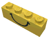 Brick 1 x 4 with Black Smile Print