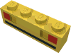 Набор LEGO Brick 1 x 4 with Basic Car Tail-lights Print, Желтый