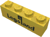 Набор LEGO Brick 1 x 4 with Black Legoland Logo Print, Желтый